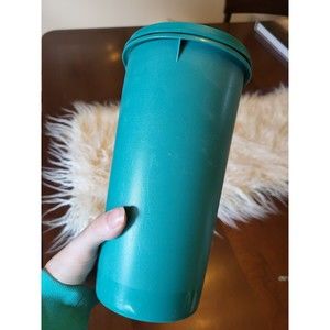 Tupperware Vintage tumbler thermos Teal detachable lid good condition